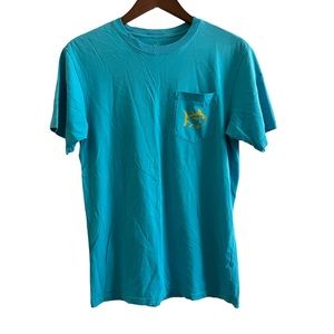 Southern Tide The Skip Jack Light Blue Fishing Tee Shirt Size S